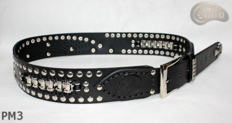 Motorcycle leather trouser belt PM3, length ~ 115 cm