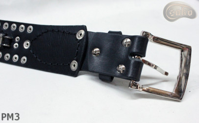 Motorcycle leather trouser belt PM3, length ~ 115 cm