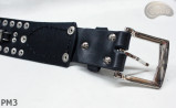 Motorcycle leather trouser belt PM3, length ~ 115 cm