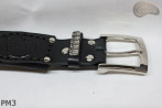 Motorcycle leather trouser belt PM3, length ~ 115 cm