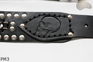 Motorcycle leather trouser belt PM3, length ~ 115 cm