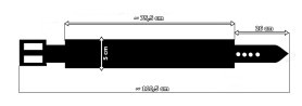 Motorcycle leather trouser belt PM2, length ~ 110,5 cm