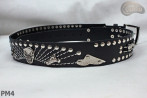 Motorcycle leather trouser belt PM4, length ~ 120,5 cm