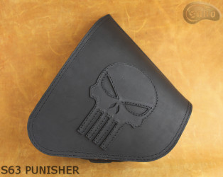LEATHER SADDLEBAG S63 PUNISHER H-D SOFTAIL