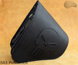 LEATHER SADDLEBAG S63 PUNISHER H-D SOFTAIL