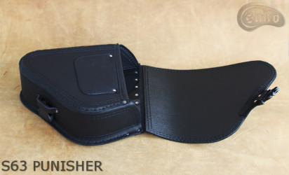 LEATHER SADDLEBAG S63 PUNISHER H-D SOFTAIL