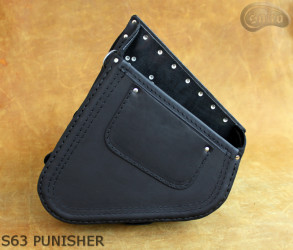 LEATHER SADDLEBAG S63 PUNISHER H-D SOFTAIL