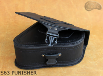 LEATHER SADDLEBAG S63 PUNISHER H-D SOFTAIL