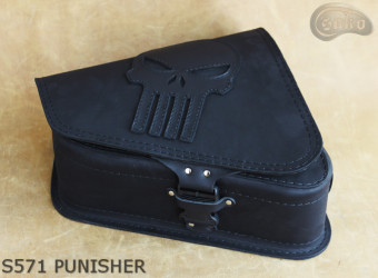 LEATHER SADDLEBAG S571 PUNISHER H-D Sportster
