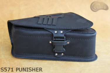 LEATHER SADDLEBAG S571 PUNISHER H-D Sportster