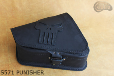 LEATHER SADDLEBAG S571 PUNISHER H-D Sportster