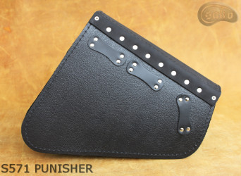 LEATHER SADDLEBAG S571 PUNISHER H-D Sportster