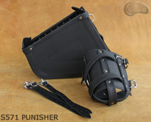 LEATHER SADDLEBAG S571 PUNISHER H-D Sportster