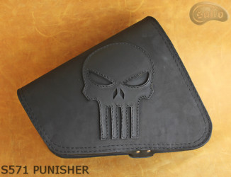 LEATHER SADDLEBAG S571 PUNISHER H-D Sportster