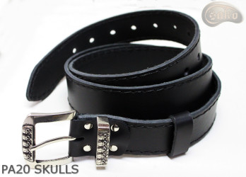 Kožený pásek PA20 SKULLS