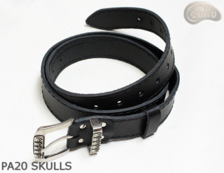 PA20 SKULLS leather belt