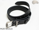 PA20 SKULLS leather belt
