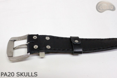 Kožený pásek PA20 SKULLS