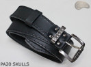 PA20 SKULLS leather belt