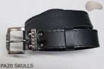 Kožený pásek PA20 SKULLS