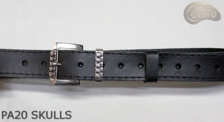 PA20 SKULLS leather belt