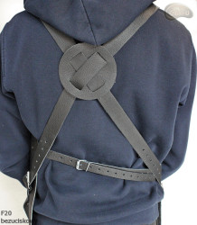 Kožená ochranná zástěra F20 bezuciskowy řezník/svářeč/kuchař/grilovač/zámečník