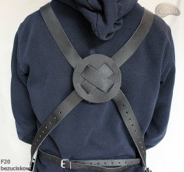 Kožená ochranná zástěra F20 bezuciskowy řezník/svářeč/kuchař/grilovač/zámečník