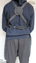 Kožená ochranná zástěra F30 bezuciskowy řezník/svářeč/kuchař/grilovač/zámečník