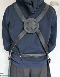 Bőr védőkötény F40 Érintésmentes hentes/hegesztő/szakács/barbecue/lakatos