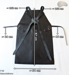 Kožená ochranná zástěra F30 bezuciskowy řezník/svářeč/kuchař/grilovač/zámečník