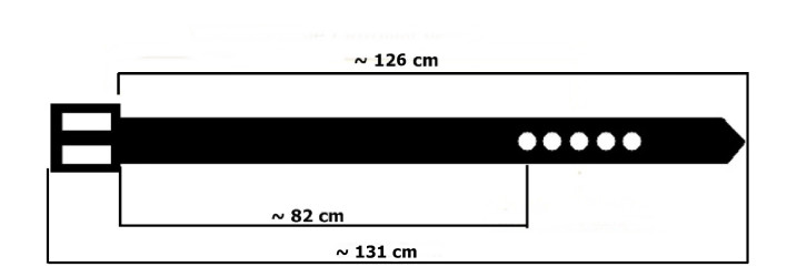 Kožený kalhotový pásek PKL16