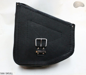 LEATHER SADDLEBAG S66 SKULL H-D SOFTAIL