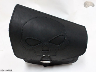 LEATHER SADDLEBAG S66 SKULL H-D SOFTAIL