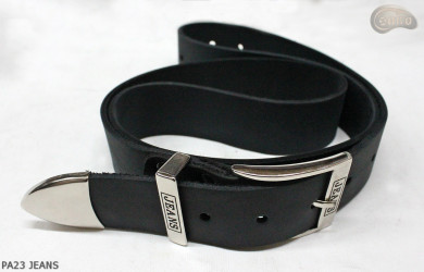 Kožený pásek na kalhoty PA23 JEANS s kovovým hrotem