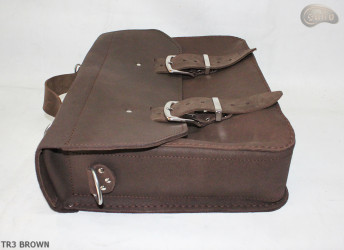 Sac bandoulière en cuir TR3 BROWN
