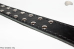 PA52 leather belt with flat decorative rivets