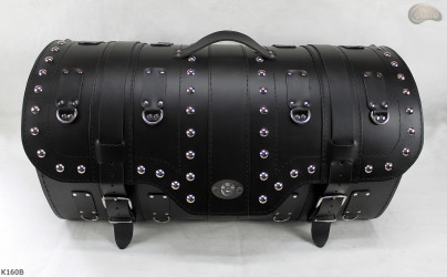 K160 motorcycle roll bag with lock and drink holders
