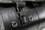 K160 motorcycle roll bag with lock and drink holders
