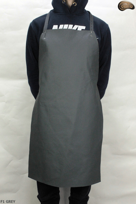 Leather protective apron F1 GREY/butcher/welding/chef/barbecue/locksmith