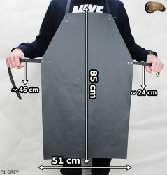 Leather protective apron F1 GREY/butcher/welding/chef/barbecue/locksmith