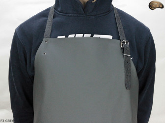 Leather protective apron F3 GREY/butcher/welding/chef/barbecue/locksmith