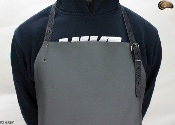 Leather protective apron F3 GREY/butcher/welding/chef/barbecue/locksmith