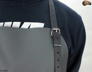 Leather protective apron F3 GREY/butcher/welding/chef/barbecue/locksmith