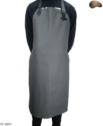 Leather protective apron F2 GREY/butcher/welding/chef/barbecue/locksmith