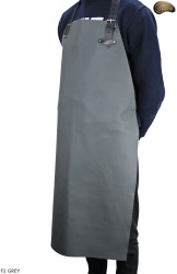 Leather protective apron F2 GREY/butcher/welding/chef/barbecue/locksmith