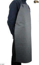 Leather protective apron F2 GREY/butcher/welding/chef/barbecue/locksmith