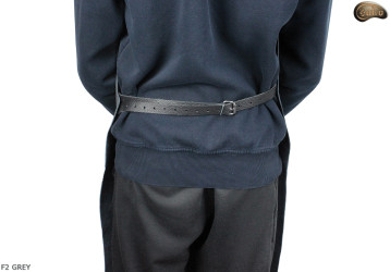 Leather protective apron F2 GREY/butcher/welding/chef/barbecue/locksmith