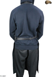 Leather protective apron F2 GREY/butcher/welding/chef/barbecue/locksmith