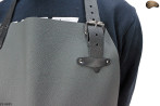 Leather protective apron F2 GREY/butcher/welding/chef/barbecue/locksmith
