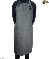 Leather protective apron F2 GREY/butcher/welding/chef/barbecue/locksmith